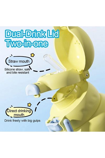 DILLER Vagonli̇fe Diller Steel with / Without Pipe Use Carrying Strap Case Matte Flask / Thermoses D9241 520ml Yel