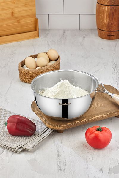 Cooker 24 cm 3.5 L Stainless Steel Mixing Bowl – Durable, Stylish and Multi-Purpose Use