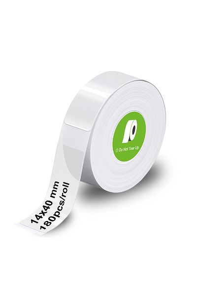 Olympia 180 Pieces Transparent Thermal Printer Labels 14 mm X 40 mm