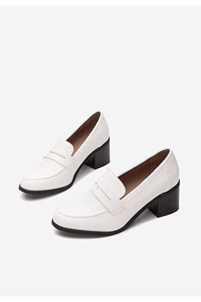 B T Shoes Mocasini Cu Toc Sereya Albi