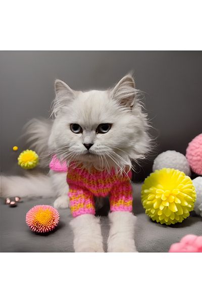 Lady Fify Pink Bow Sweater for Cat Dog