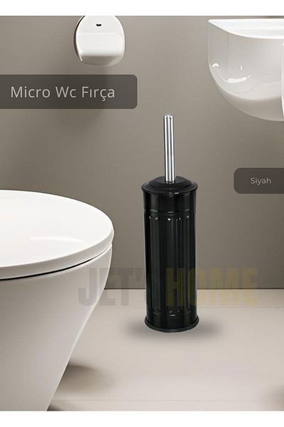Jet's Home Ανοξείδωτη μαύρη βούρτσα τουαλέτας Micro WC Βούρτσα λεκάνης τουαλέτας