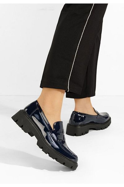 B T Shoes Mocasini cu talpa groasa Zampa navy