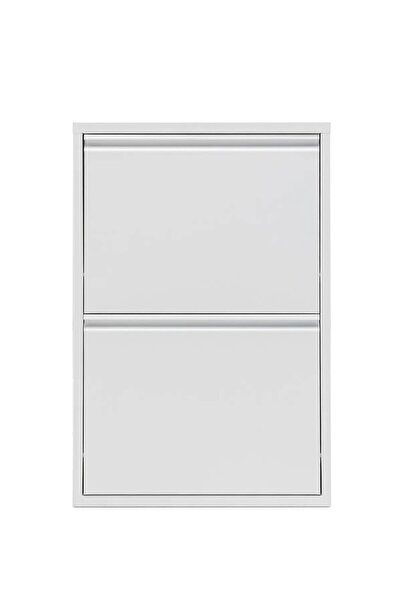 MetLuxe 2'li Metal Ayakkabılık Beyaz