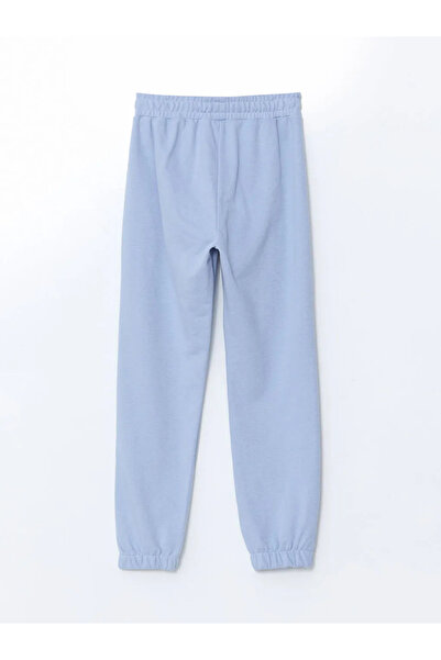 LC Waikiki LCW Kids Mavi Beli Lastikli Stitch Baskılı Kız Çocuk Jogger Eşofman Altı