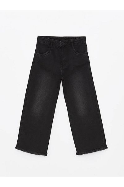 LC Waikiki LCW Παιδικό Μαύρο Κοριτσίστικο Τζιν Παντελόνι με Ρυθμιζόμενη Μέση