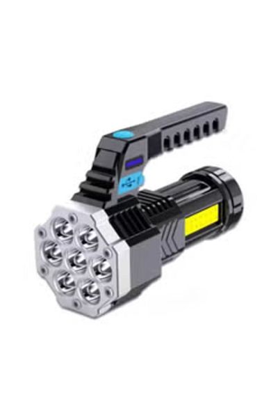 Primo Plus Rechargeable LED Flashlight with COB Side Light, Super Bright Flashlight Battery Powerd Waterproof