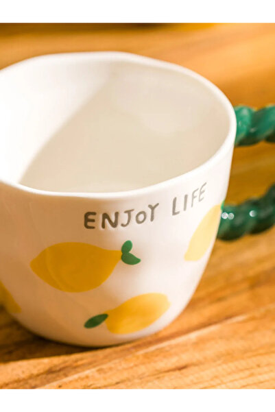 LC Waikiki Lcw Home Yellow Lemon Printed Ceramic Mug 270 ml