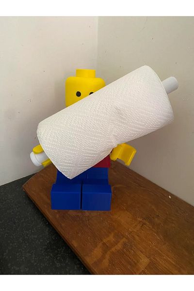 BamBam Sanat 3d Държач за салфетки за кърпи, тухлен, мъжки, държач за ролка хартия