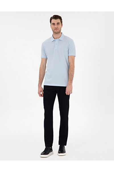 Pierre Cardin Lacivert Slim Fit Beli Lastikli Kanvas Pantolon 50301791-VR033