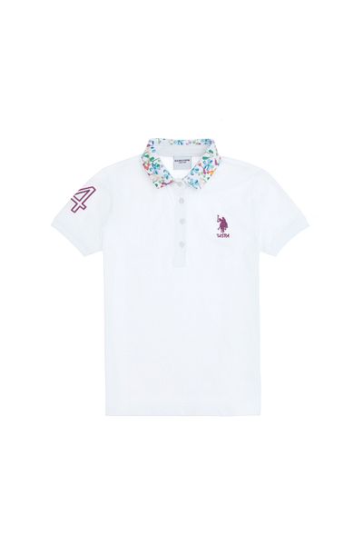 U.S. Polo Assn. Κοριτσίστικο μπλουζάκι με λευκό γιακά πόλο Basic 50298192 -vr013