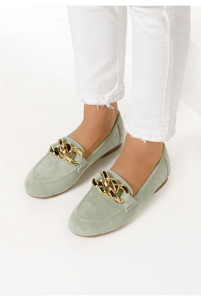 B T Shoes Women's Delenia Green Loafers