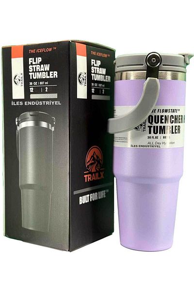 İLES Trailx Vacuum Thermos, Stainless Steel 30 Oz/887 Ml, Lilac