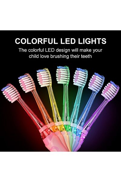 seago Kids Electric Toothbrushes Sonic Toothbrush, Soft Battery Powered Tooth Brush With Smart Timer