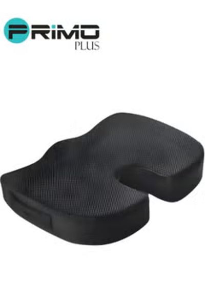 Primo Plus Coccyx Medical Orthopedic Memory Foam Seat Velvet Black