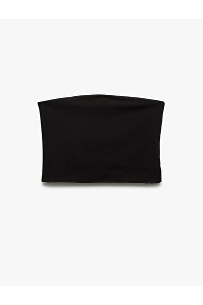 Koton Βαμβακερή στράπλες αμάνικη μπλούζα με λεπτή εφαρμογή