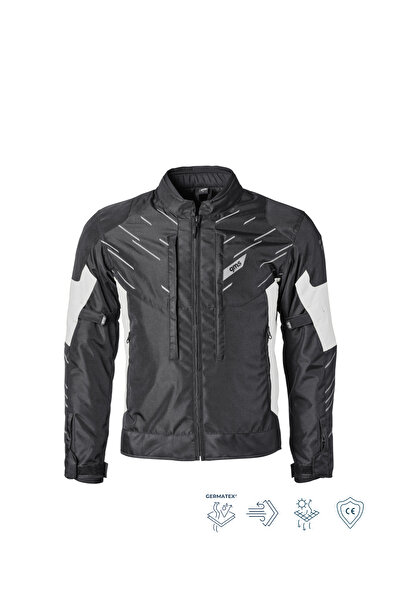 GMS KASAI 4 Mevsimlik Korumalı Motosiklet Montu Siyah Beyaz – Su ve Rüzgar Geçirmez