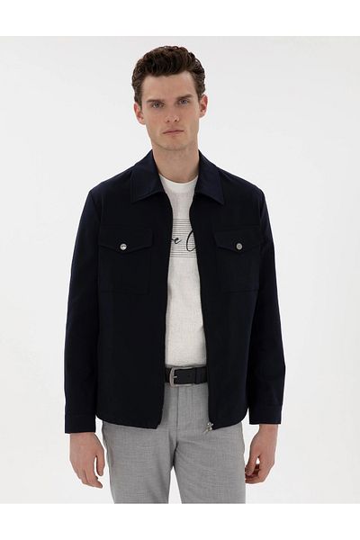 Pierre Cardin Spring Navy Blue Regular Fit Comfortable Jacket