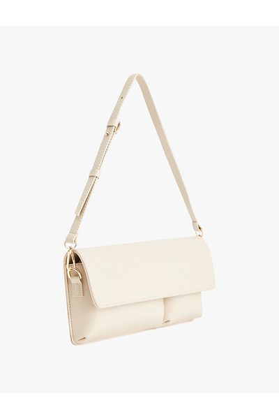 Koton Baguette Bag with Faux Leather Strap Cover
