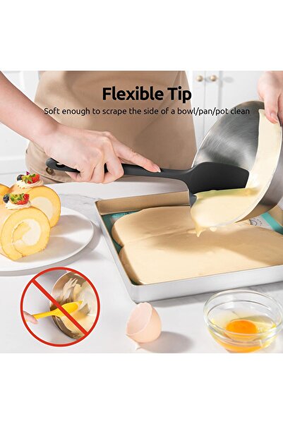 U-Taste Heat Resistant Silicone Spatula Set of 4 (up to 315°C)