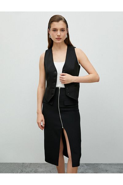 Koton Women's Skirt 4wak70111uw Black