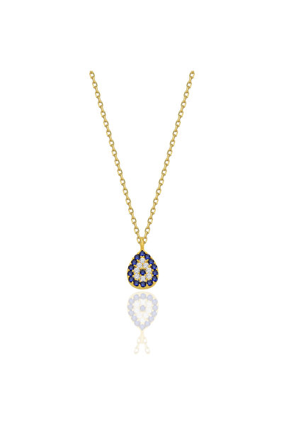 ERKOÇ JEWELLERY 925 ayar gümüş damla nazar kolye