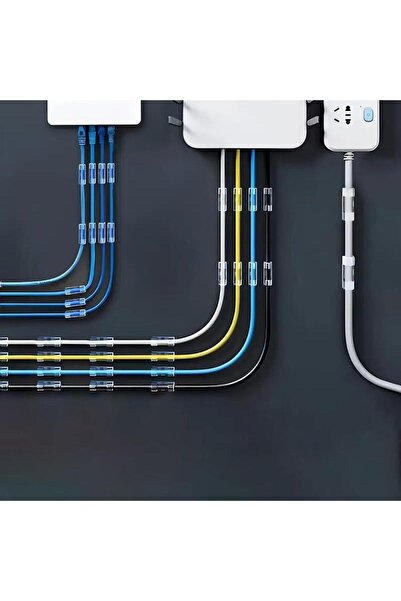 jetfast 60 Pcs Cable Organizer Fixer Wall Tiles Desk Cord Holder