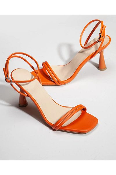 AYDOĞDU by ünal Thin Strap Summer Women's Heeled Shoes - 4048