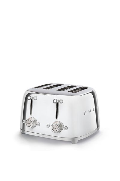SMEG محمصة خبز على طراز الخمسينيات ذات 4 فتحات، من الفولاذ