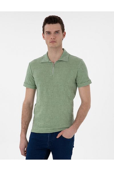 Pierre Cardin Μπλουζάκι Light Khaki Slim Fit 50302586-VR183