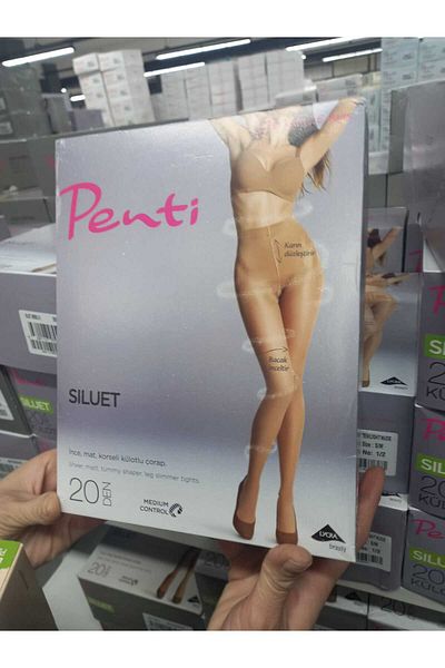 Penti PENTİ SILHOUETTE 20 DEN THIN MAGIC مشد نسائي مع سراويل داخلية 2-PACK