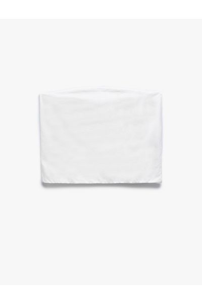 Koton Cotton Strapless Sleeveless Slim Fit Crop Blouse