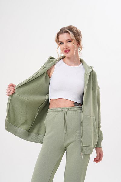 Batı Styling Lisa Oversize φούτερ με φερμουάρ