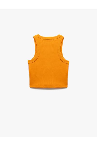 Koton Halter Neck Ribbed Slim Fit Crop Women's Tank Top