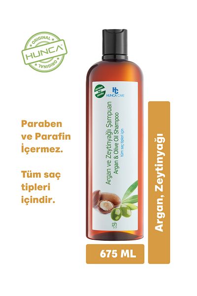 Hunca Care 675 ml Shampoo with Argan and Olive Oil