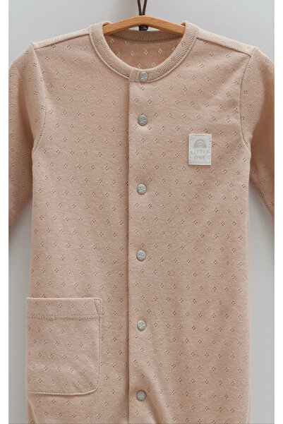 Caramell Baby Boy 0-6 Months 100% Organic Cotton Romper with Booties Summer Air-Permeable Fabric