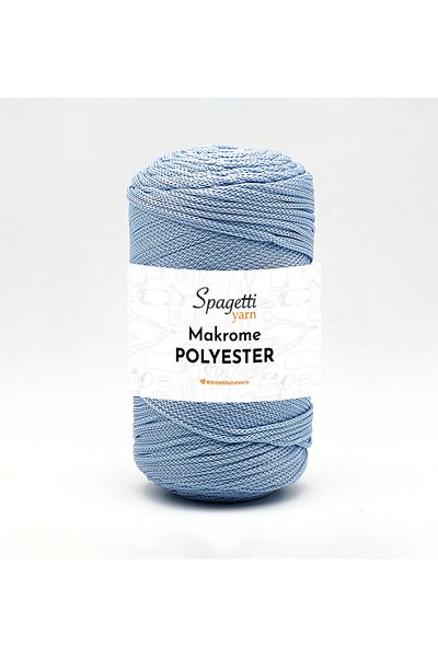 Spagettiyarn Πολυεστερικό Μακραμέ 2mm 250g Μαλακό Μπλε Πλεκτό Νήμα