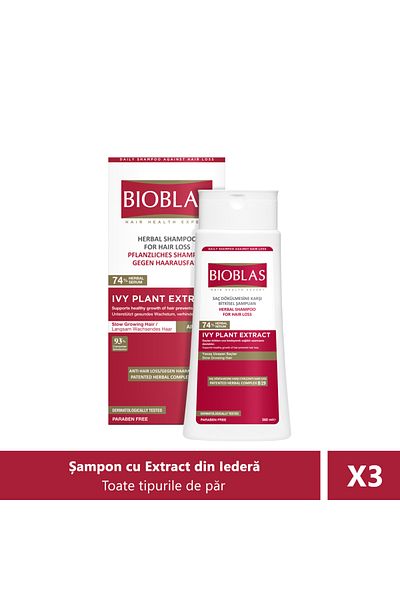 Bioblas Bioblas Anti-Hair Loss Shampoo Ivy Extract, 360ml X 3 pieces