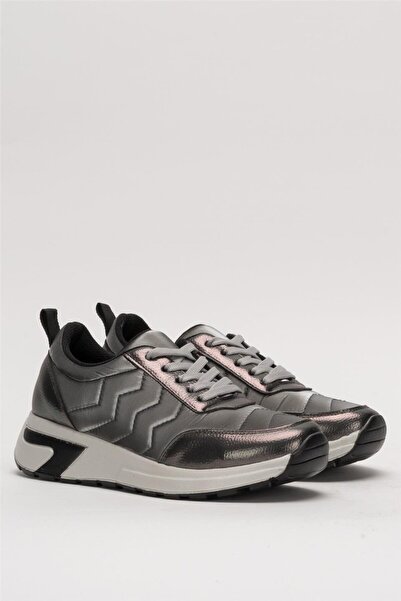 Liger Comfortable Women's Sports Sneaker - Shiny, Silver Color, Comfort Sole