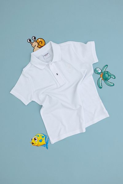 U.S. Polo Assn. Μπλουζάκι με λαιμόκοψη για αγόρια λευκό Basic Polo 50298049-vr013