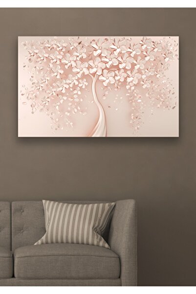 Hediyeler Kapında 70x100 Pudra Gelincik Duvar Kanvas Tablo