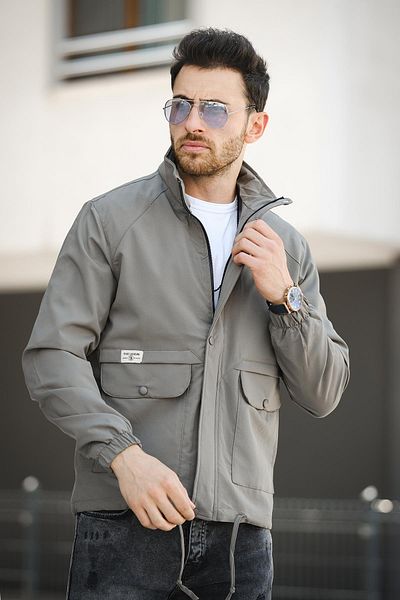 Oksit Ανδρικό εποχιακό παλτό Juan Slim Fit - Αδιάβροχο, με λεπτομέρεια από δαντέλα και κουκούλα