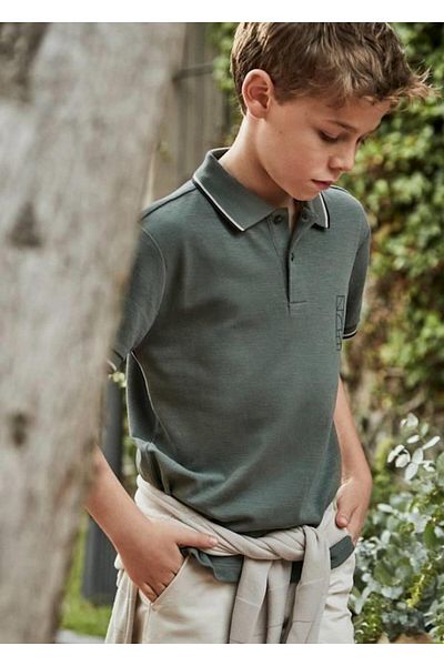 MAYORAL Tricou cu gât polo - verde kaki
