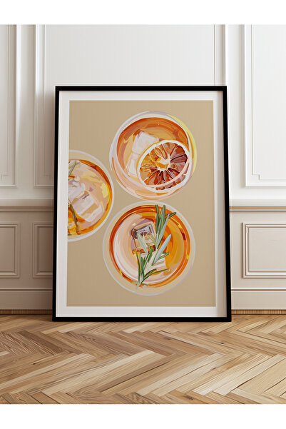 HOMEPACK Tekli Ahşap Çerçeveli Tablo Tek Parça Poster Tablo TK/962