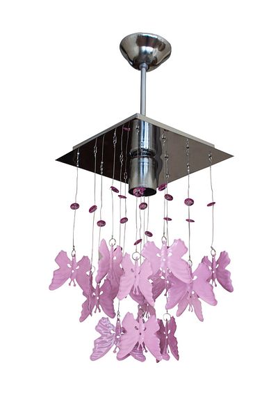 D-light Pink Butterfly Single Chandelier