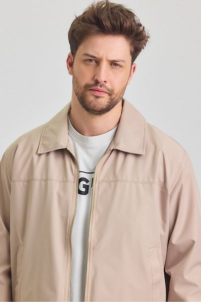 Wise Men's Collared Comfortable Fit Spring Coat