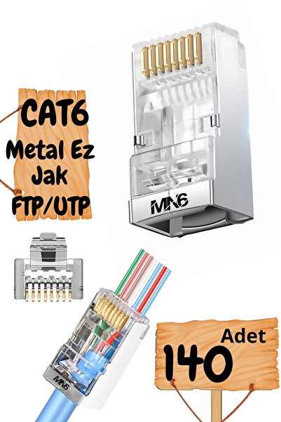 MN6 M117XF Cat6 jack/140 Adet-Metal EZ/Yeni Nesil rj45 cat6-8P/8C AÇIK UÇLU/C...