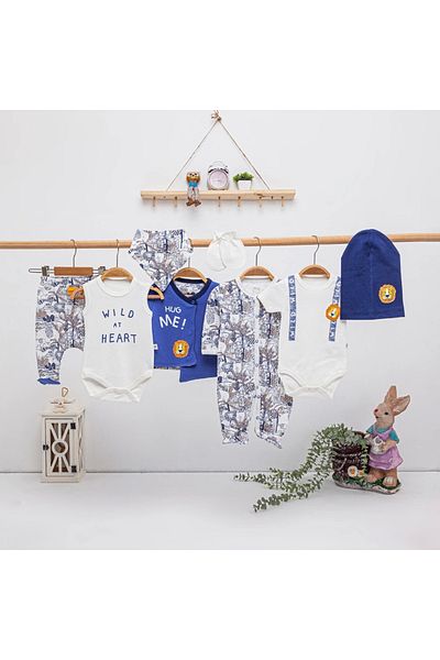 İmaj Baby Boy Hospital Release 8 Pieces, Bodysuit Set, Baby Set