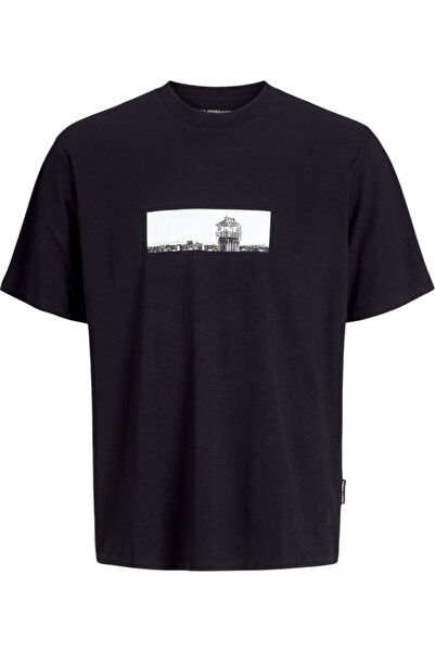 Jack & Jones Tricou JACK &JONES Pacer Foto Branding - 12273775-Negru