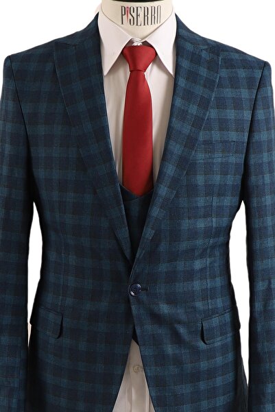 BRUEGEL Yelekli Slim Fit Takım Elbise